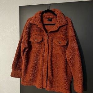 Cozy Pink/Orange Sherpa Jacket